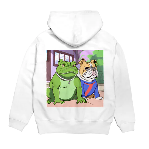 カエルとブルドック Hoodie