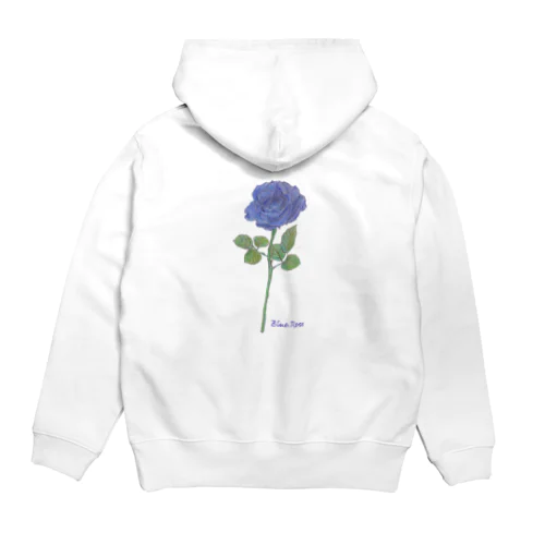 夢叶う青い薔薇 Hoodie