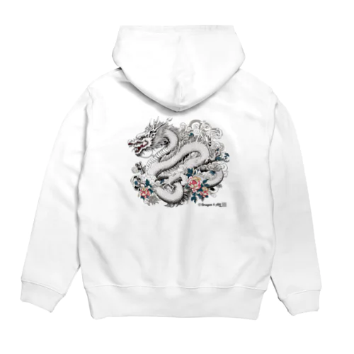 龍神・龍（ウエア）：裏プリ白龍１「Dragon 4 ALL」 Hoodie