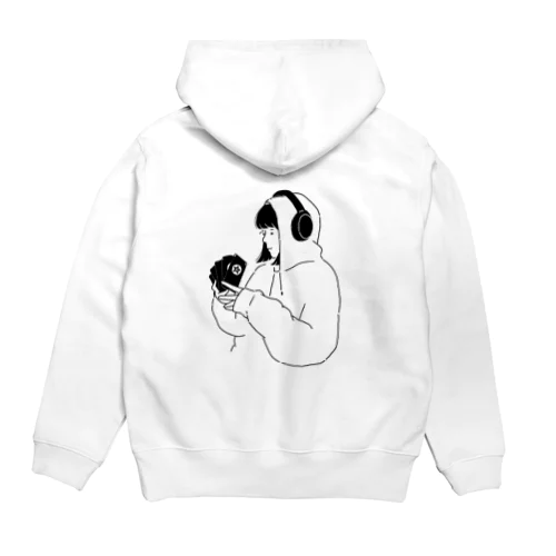 ヘッドホン女子（カード） Hoodie