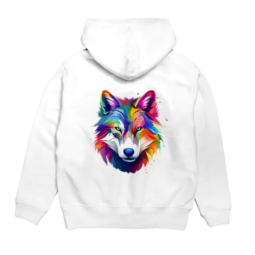 カラフルなおおかみ Hoodie
