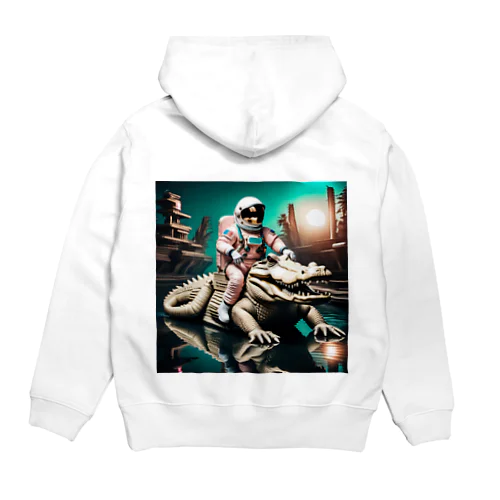 Astronaut riding a crocodile Hoodie