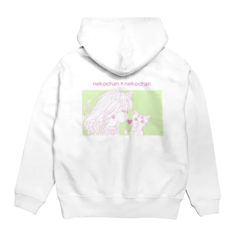 ネコチャン×ネコチャン(バックプリント) Hoodie