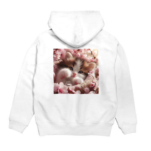 桜と子猫 Hoodie