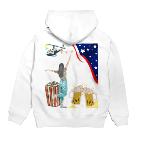 ビール大好きアメリカン女の子 Hoodie