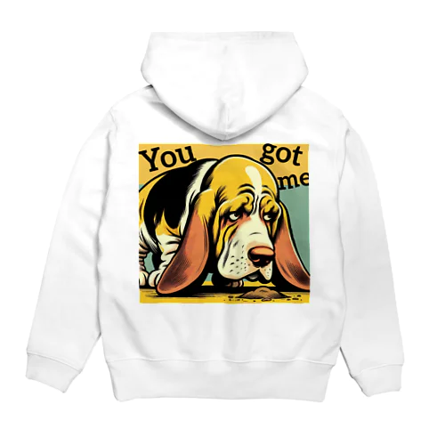 やられちまったな顔の耳タレ犬 Hoodie