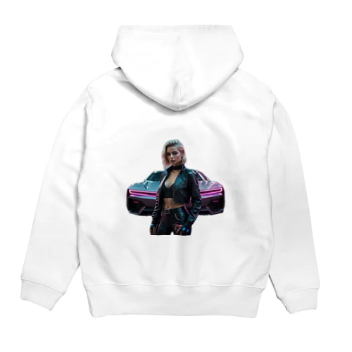 サイバーパンク スポーツカー Lady Hoodie