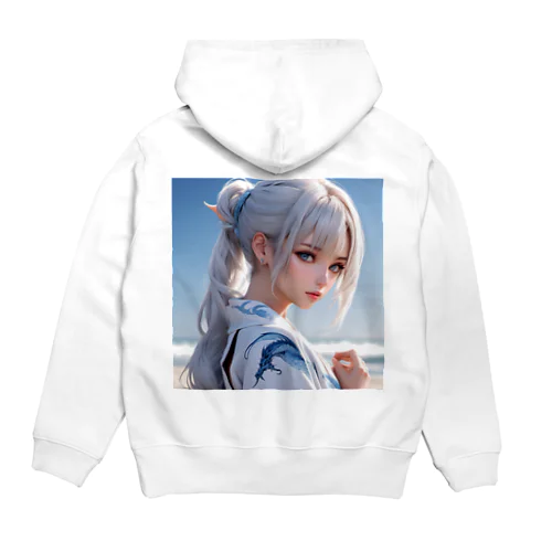 白髪和服美女シリーズ0001 Hoodie