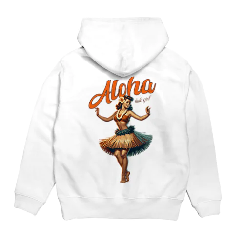 ビンテージアロハフラガール Vintage Aloha Hula Gril in Hawaii Hoodie