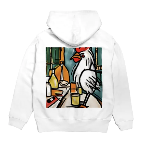 にわとりさん朝ごはんを食べる！ Hoodie