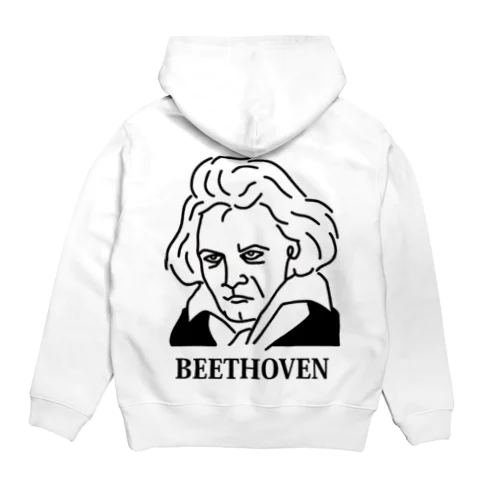ベートーベン BEETHOVEN イラスト 音楽家 偉人アート ストリートファッション パーカー
