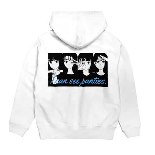 イケてるジェスチャーをする彼女たち(バックプリント) Hoodie