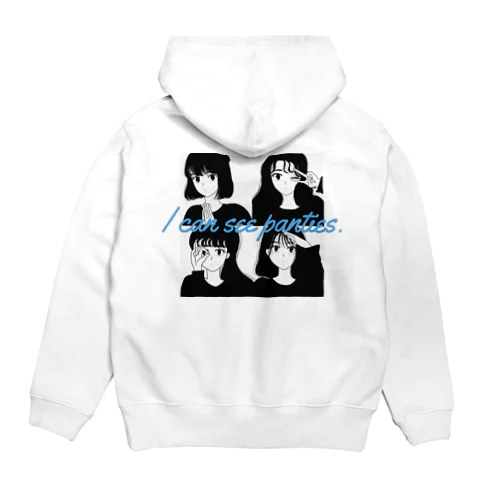 イケてるジェスチャーをする彼女たち(バックプリント) Hoodie