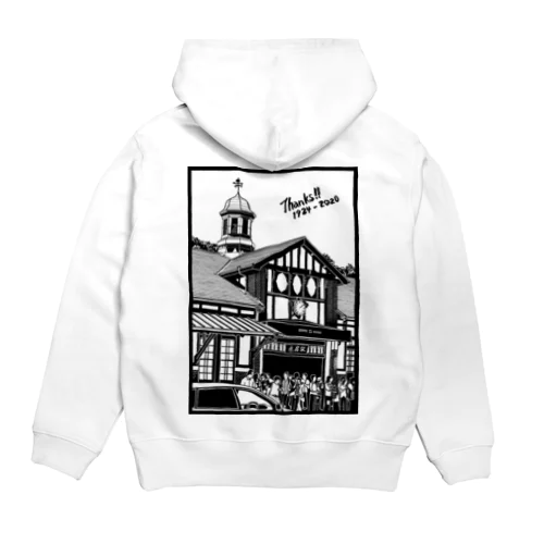 ありがとう原宿駅（切り絵風・枠付・英字） Hoodie