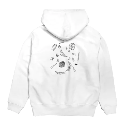 森の調べ　モノクロ Hoodie