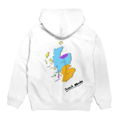 Scotch Whisky‘s  map (カラーver） Hoodie