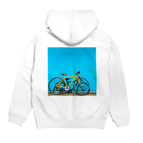 青い壁と黄色い自転車 Hoodie