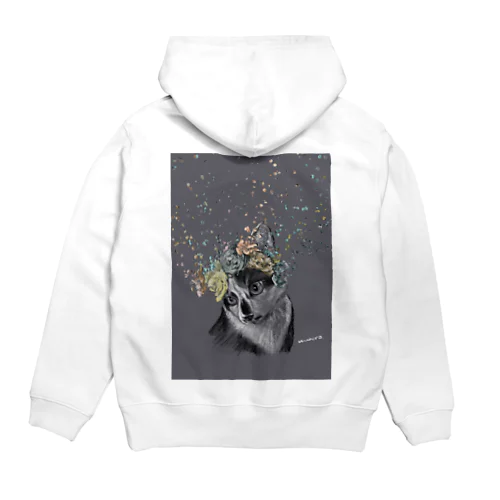 フラワーアートな猫💠 Hoodie