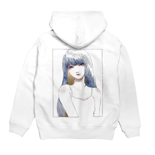 Blueガール Hoodie