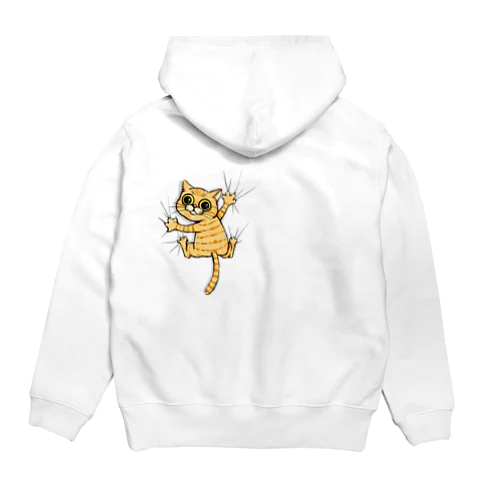 しがみつくねこ Hoodie