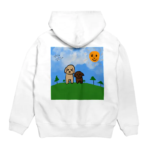 モチとハッピー 草原気分 Hoodie