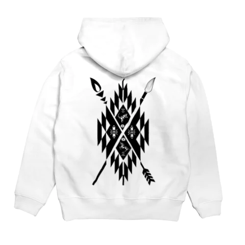 キリングネイティブ柄ブラック前後 Hoodie