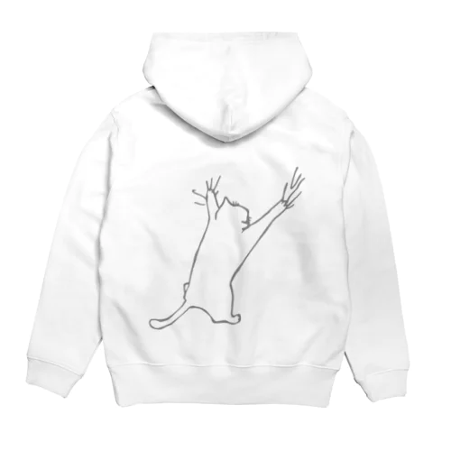 しがみつくねこ・パーカー（背面） Hoodie