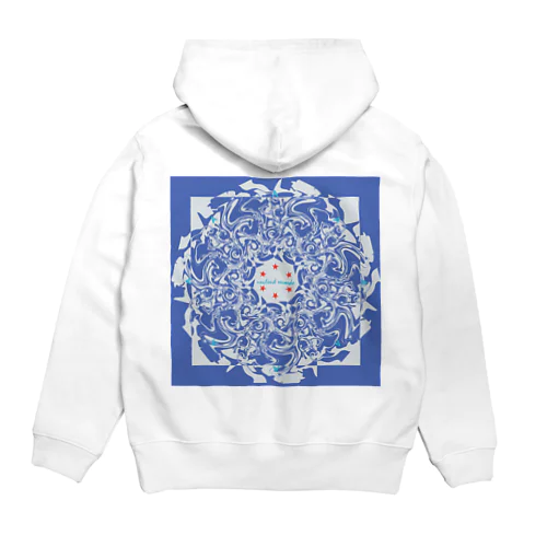 Marble: Radial Blue glay Hoodie