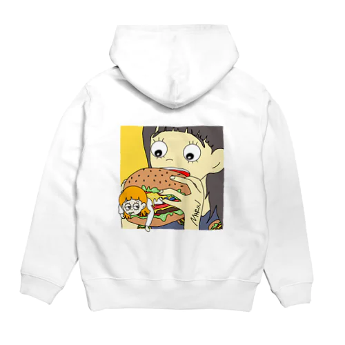 HAMBURGIRL バックプリントパーカー Hoodie