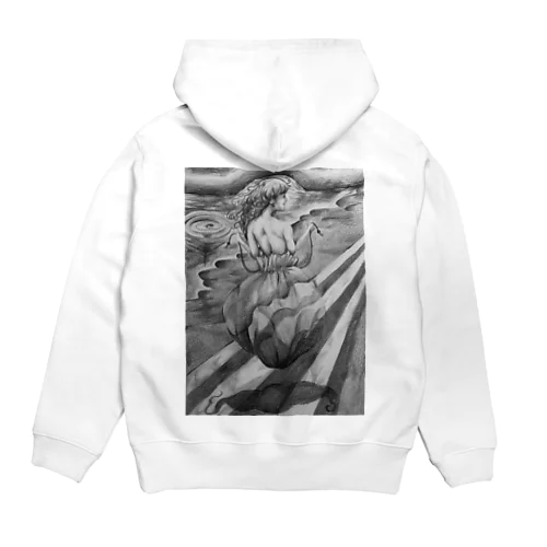 ゆがみモノクロ Hoodie