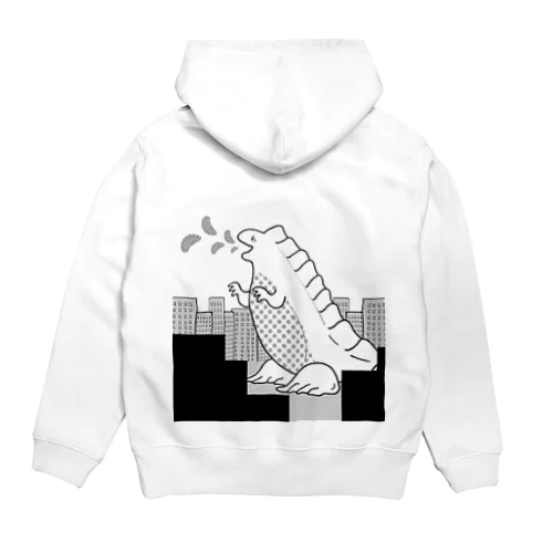 ギョウザウルス襲来！(モノクロ) Hoodie