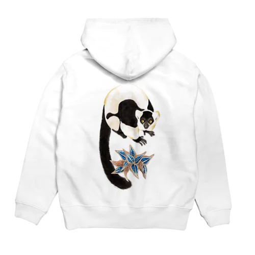 クロシロエリマキキツネザル×タビビトノキ Hoodie