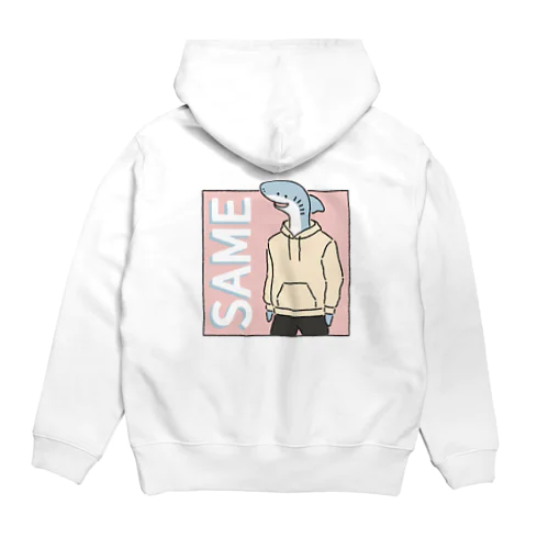 さめにんげんinぱーかーバックプリント Hoodie