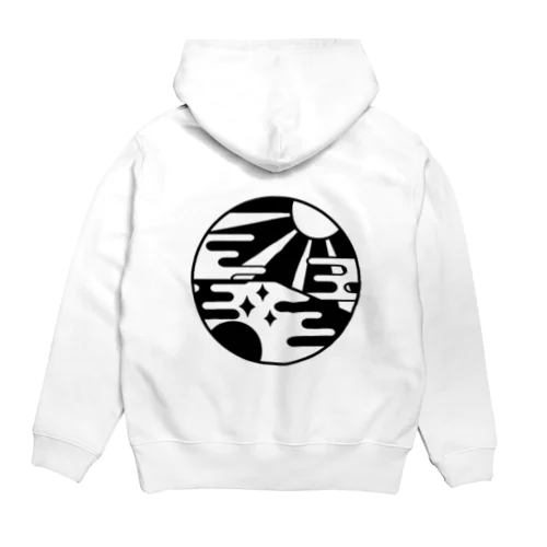 ツクモガミ　黒ロゴ　背面 Hoodie