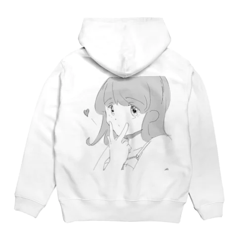 女の子です。白 Hoodie