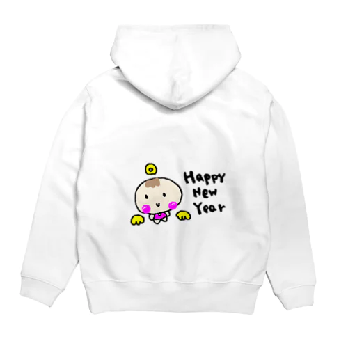 ゆるかわベビーの天使ちゃんハッピーニューイヤー Hoodie