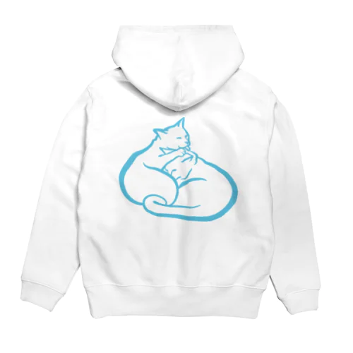 仲良しネコのグルーミング Hoodie