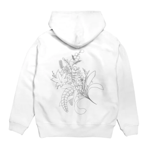 家紋花束[黒] Hoodie