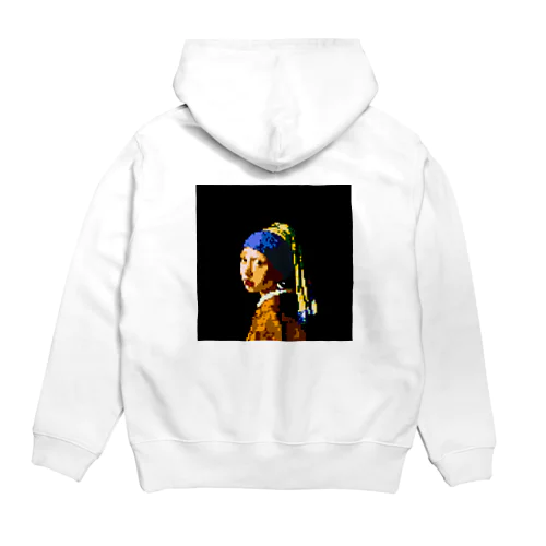 ドット名画『真珠の耳飾りの少女』 Hoodie