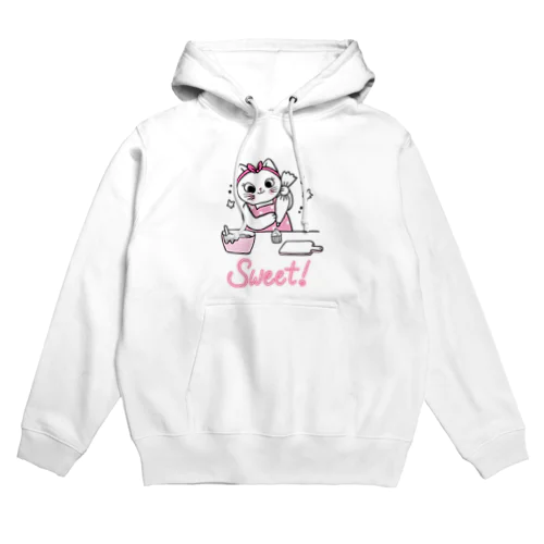 猫　お菓子づくり Hoodie