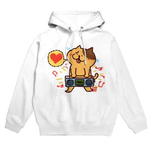 ラジカセ大好き猫 Hoodie