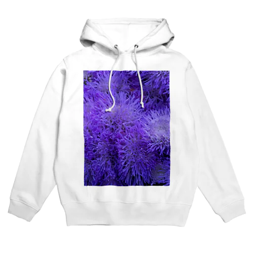 ふわふわ紫色の花 Hoodie