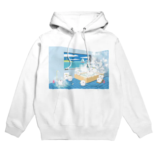 お風呂に入る猫達 Hoodie