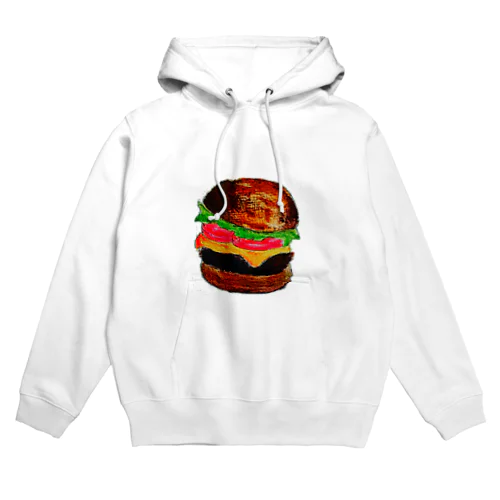 ハンバーガー水彩画 Hoodie