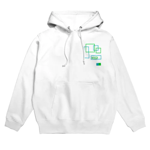 シンプルデザインシアン×スプリンググリーン Hoodie