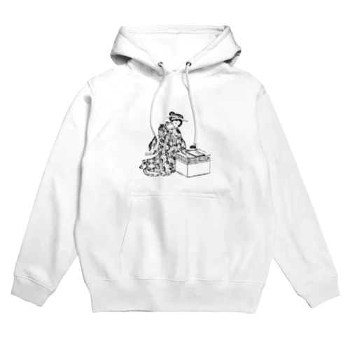 猫を抱く美女 Hoodie