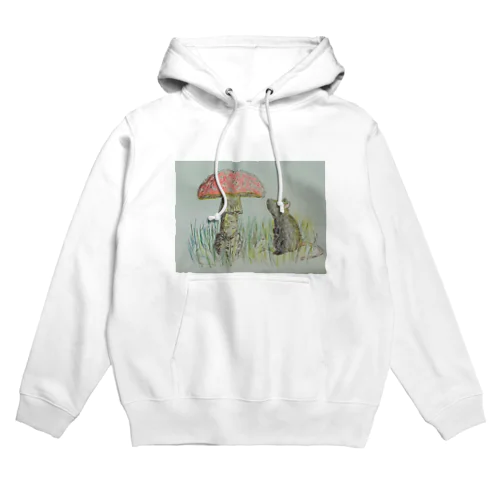 きのこがきになるねずみさん Hoodie