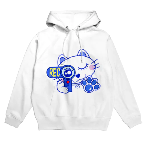 キャット/ブルー/猫/REC Hoodie