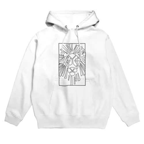 ライオンの線画マーク Hoodie