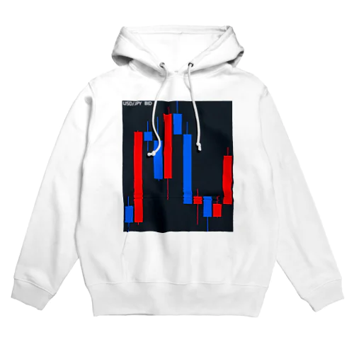 FX･外国為替ロウソク足チャート(ブラック) Hoodie